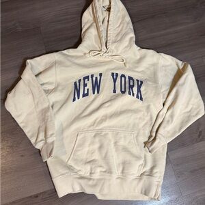 Brandy Melville Cream 'New York' Hoodie